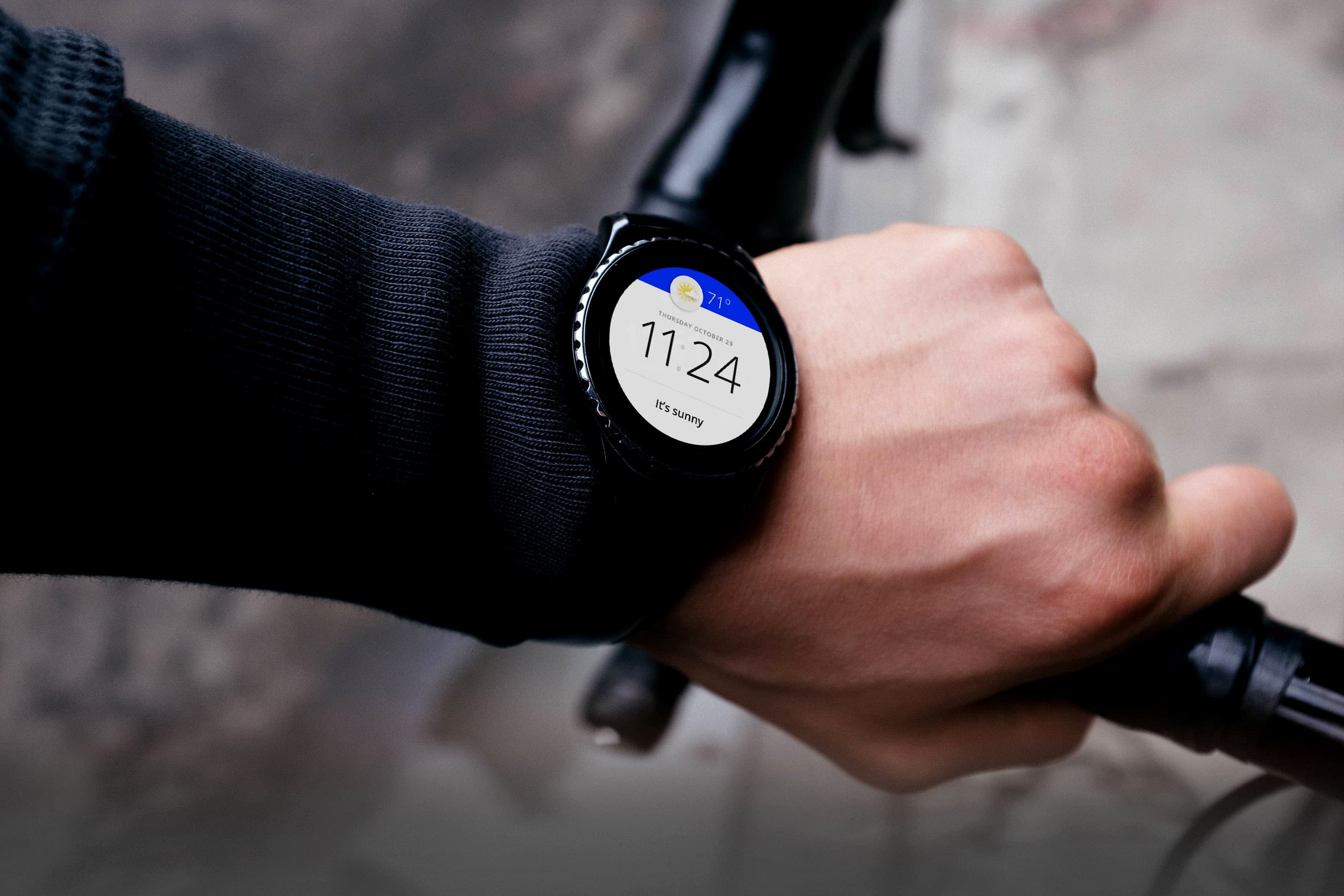 In context — weather at a glance on the wrist